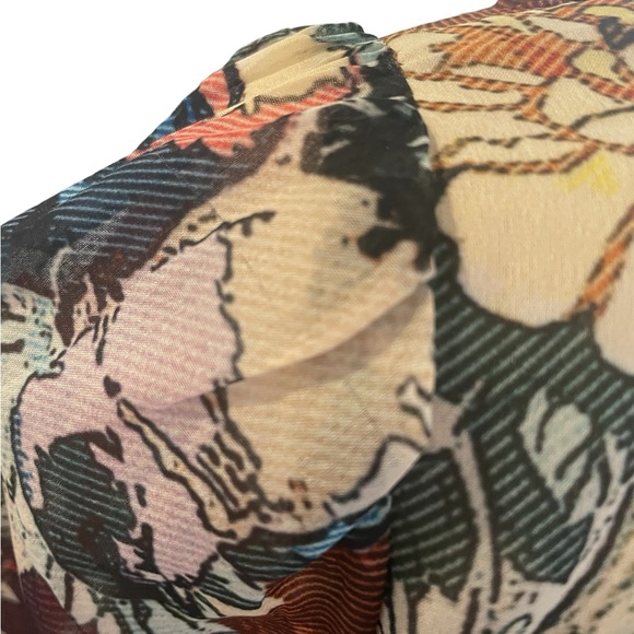 Hemant & Nandita ANTHROPOLOGIE Zeri Brown Floral Tiered Peasant Dress - Picture 12 of 16